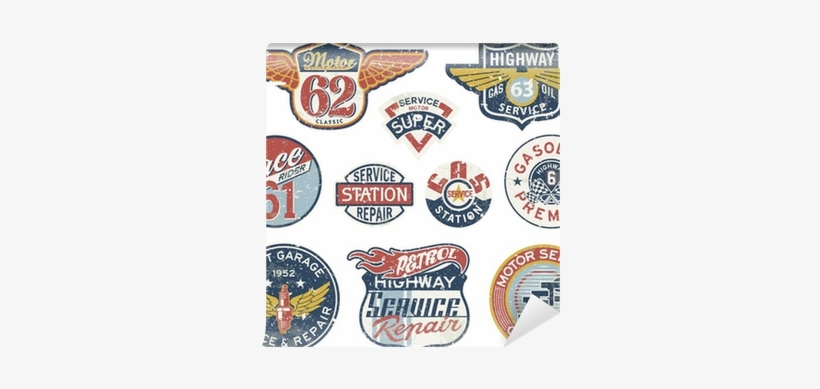 Vintage Badge Png Gasoline Station Vintage Vector Badges - Vintage Motor Car Fast Garage Service & Repair, transparent png #4185755