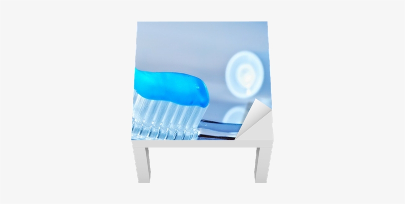 Toothbrush And Toothpaste Tube On The Table Lack Table - Toothpaste Invented, transparent png #4185789