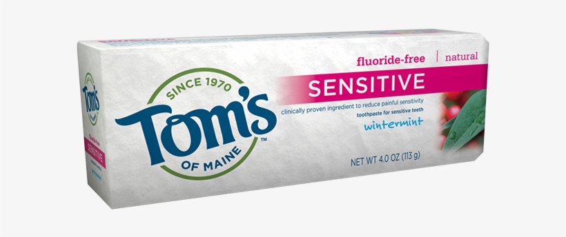 Toms Of Maine Natural Sensitive Wintermint Toothpaste - Tom's Of Maine Natural Whole Care Fluoride Toothpaste, transparent png #4185898