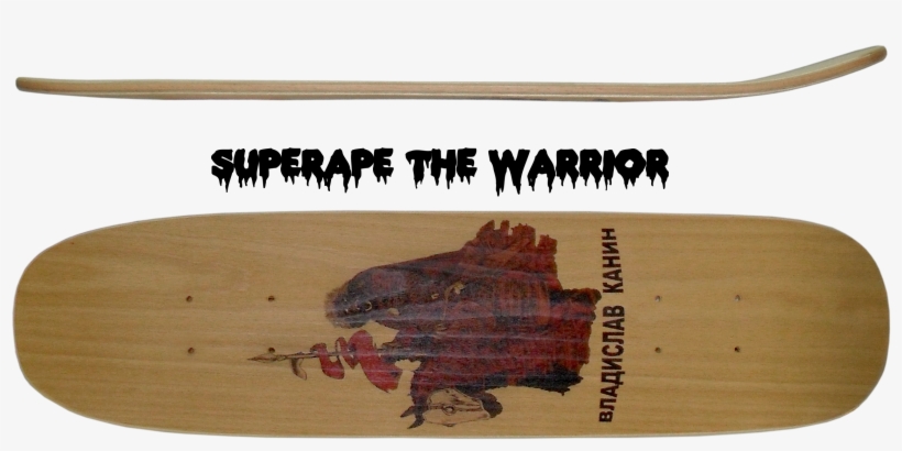 Superape The Warrior Freestyle Deck Side - Skateboard Deck, transparent png #4185928