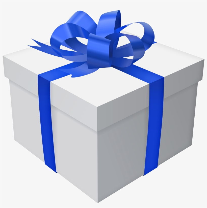 Blue Gift Bow Png, transparent png #4185952