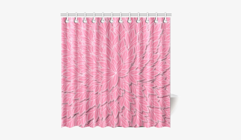 Floating Leaf Pink Shower Curtain Sizes - Window Valance, transparent png #4186007