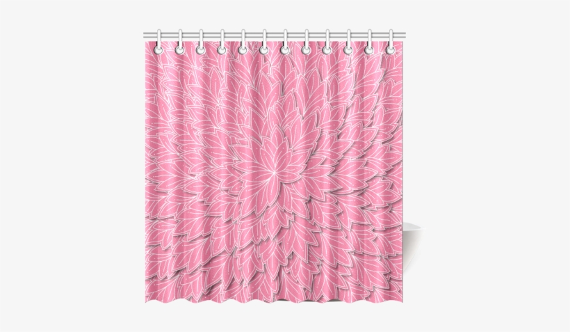 Floating Leaf Pink Shower Curtain Sizes - Window Valance, transparent png #4186007