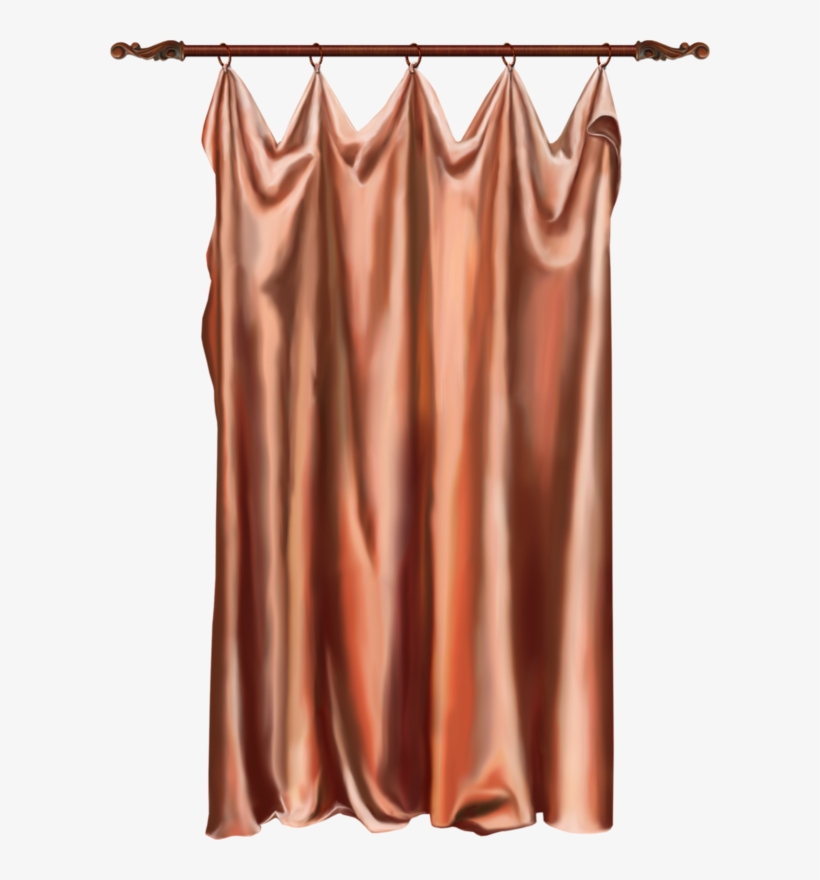 Pink Curtains - Transparent Orange Curtains Png, transparent png #4186112