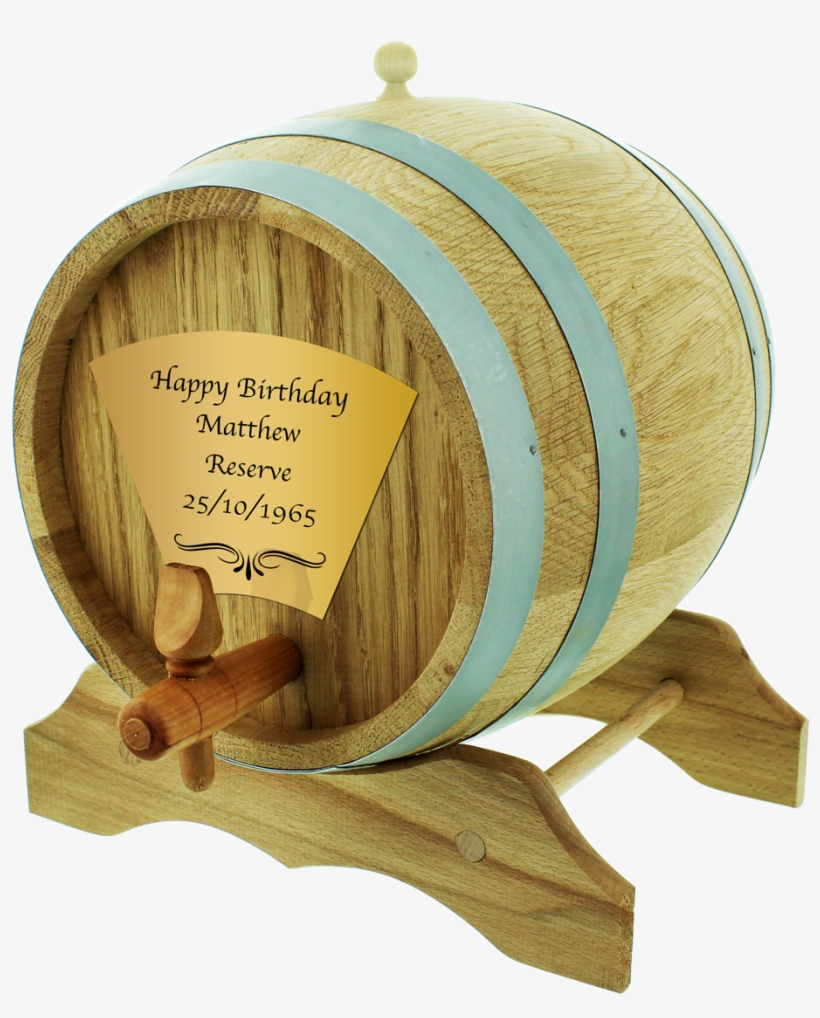 Oak Barrel With Personalisation - Geschenk Für 80 Jährige Männer, transparent png #4186236