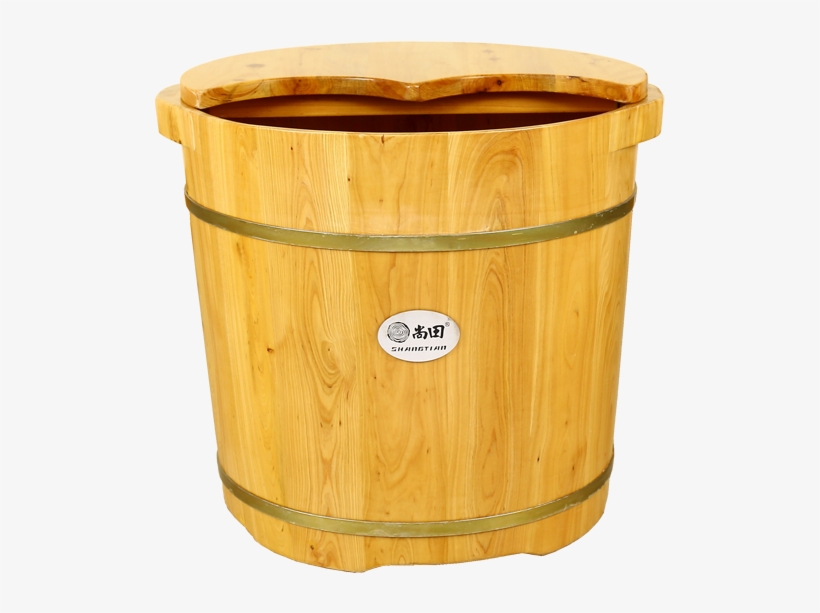 Shangtian Wooden Barrel 35cm High Cedar Wood Foot Bath - Plywood, transparent png #4186264