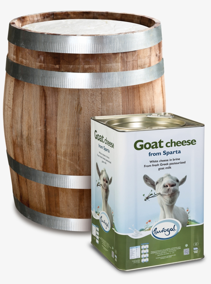 Goat Cheese In Wooden Barrel Of 60kg - Milk Barrel Png, transparent png #4186466