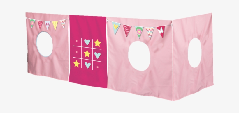 Play Curtain - Tictactoe - Stapelbed Milan Wit Gelakt - Bedtent & Opbergtas, transparent png #4186830