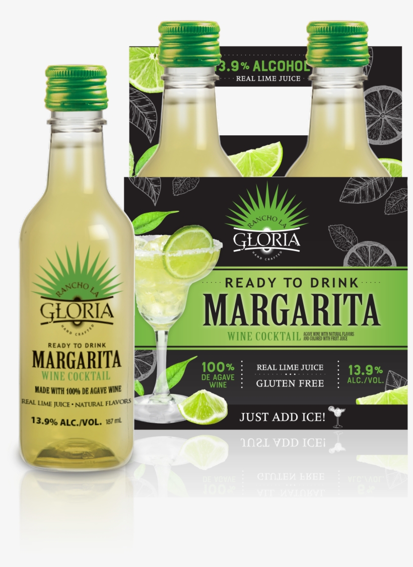 Margarita Wine Cocktail 4 Pack 187 - Rancho La Gloria Margarita, transparent png #4186872