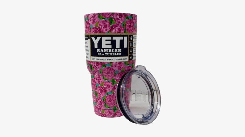 30oz Yeti Tumbler Flower Pink - Yeti Rambler 30 Oz, Stainless Steel, Powder-coated,, transparent png #4186942