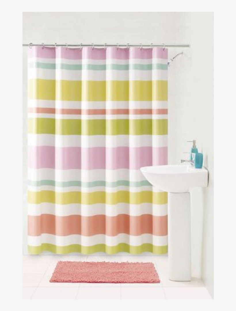 Ended - Mon-tex Mills Ltd Pastel Stripe Shower Curtain Multi, transparent png #4187214