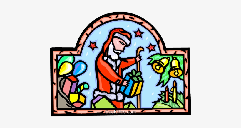 Papai Noel Entregando Presentes Livre De Direitos Vetores - Cartoon, transparent png #4187505