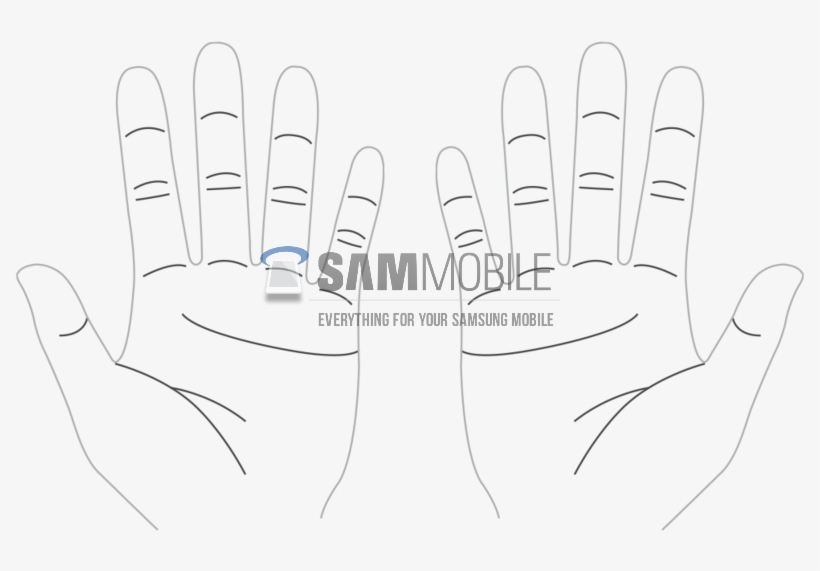 Samsung Detección De Huella Digital En Botón Home Smartphones - Line Art, transparent png #4188361