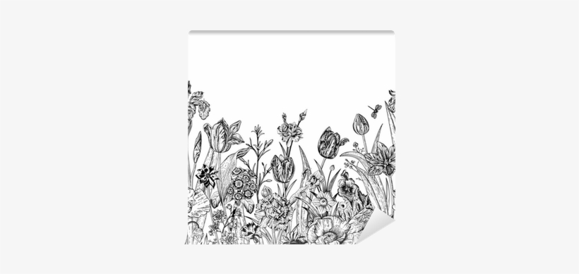 Seamless Floral Border - Shakespeares Gärten - Pflanzkarten Für Das Gartenbeet, transparent png #4188796