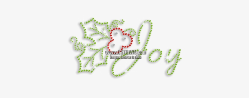Cheering Christmas Joy Iron-on Rhinestone Transfer - Graphic Design, transparent png #4188860