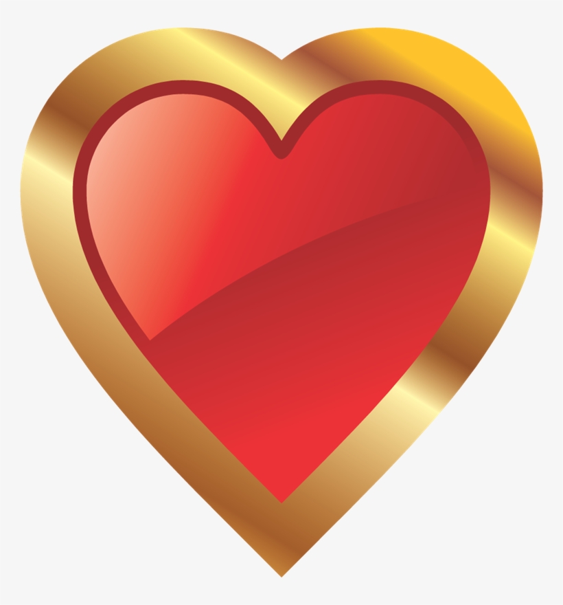 Imagenes Con Frases De Te Amo Corazones De Amor Estados - Corazones Rojos Y Dorado, transparent png #4188912