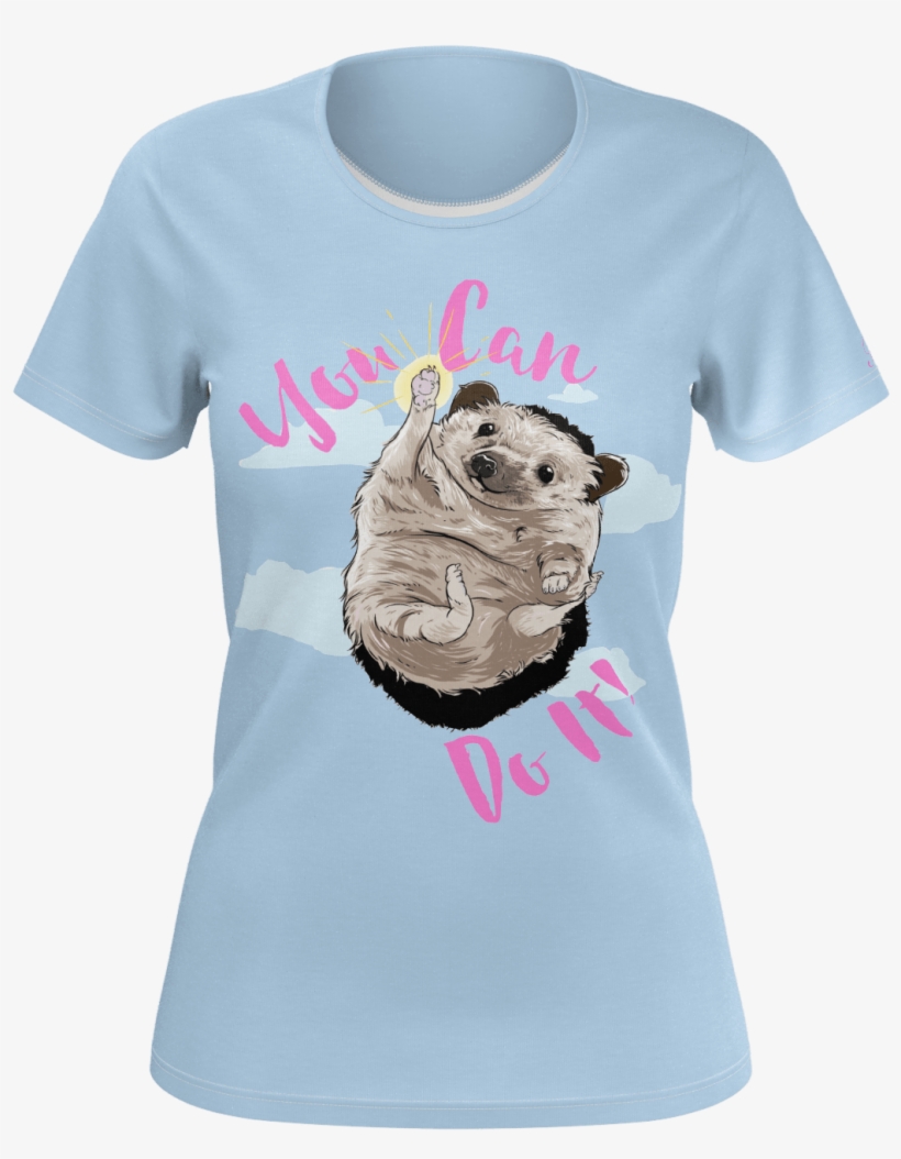 Taylor Nicole Dean Blue Cheering Hedgehog T-shirt Women's - Nala The Hedgehog, transparent png #4188936