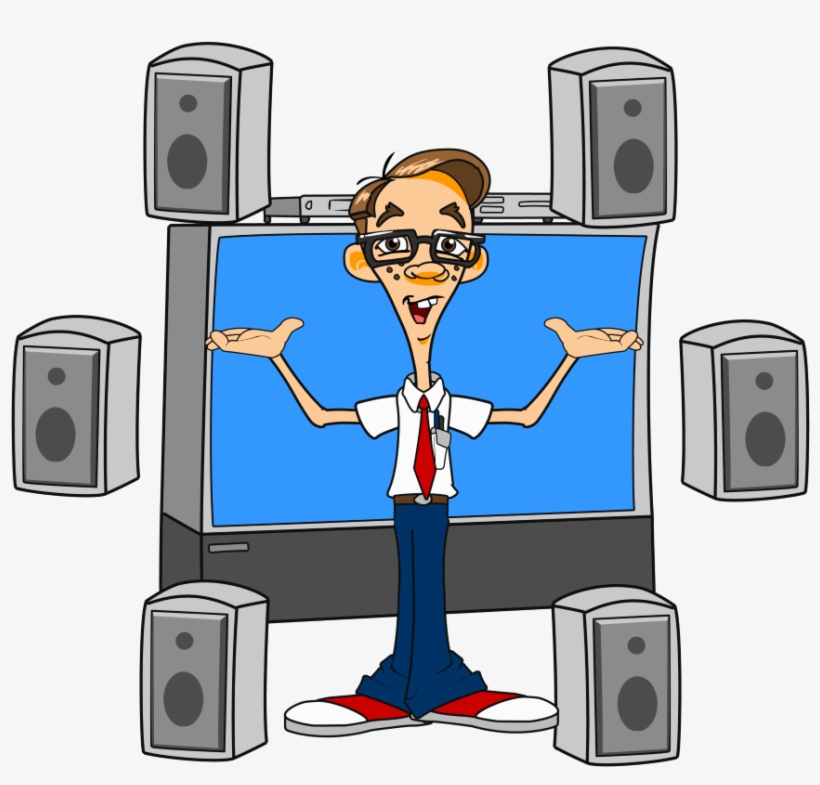 Surround Sound And Speaker Setup - Drawing, transparent png #4189140