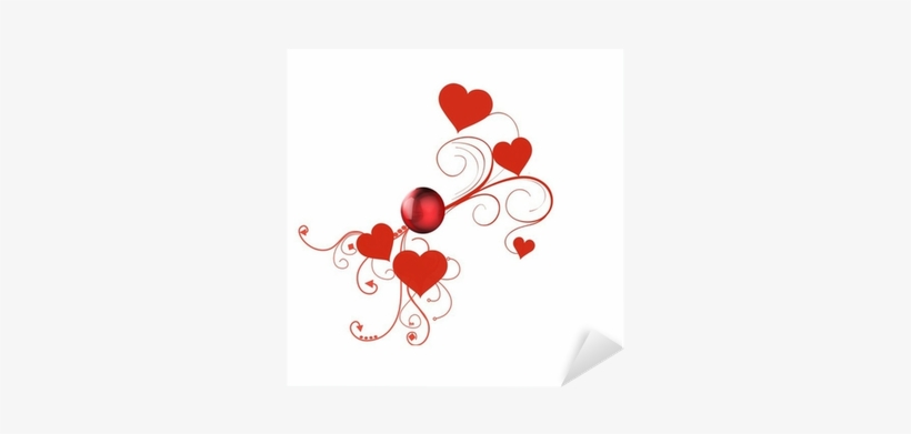 Vinilo Pixerstick Antecedentes Corazones Rojos • Pixers® - Elegance, transparent png #4189225