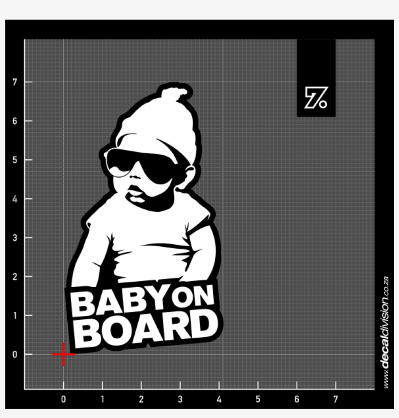 Baby On Board Sticker - Old English Number 6, transparent png #4189308