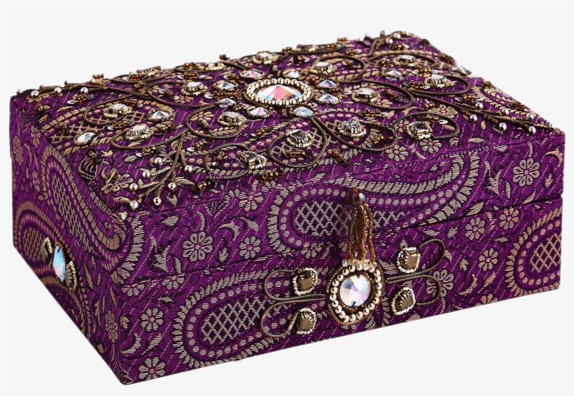Embroidered Jewelry Box - Jewelry Box Clipart Transparent Background, transparent png #4189414