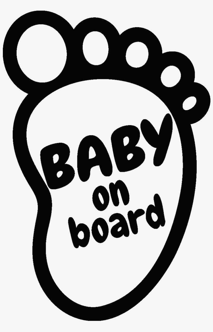Sticker Bebe A Bord Empreinte Ambiance Sticker Baby - Bebe On Board Png, transparent png #4189416