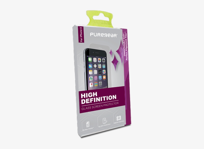 Pure Gear Hd Clarity Tempered Glass Screen Protector - Pure Gear Iphone 7 Screen Protector, transparent png #4189478