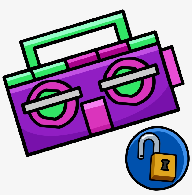 Purple Boom Box - Boombox Club Penguin, transparent png #4189511