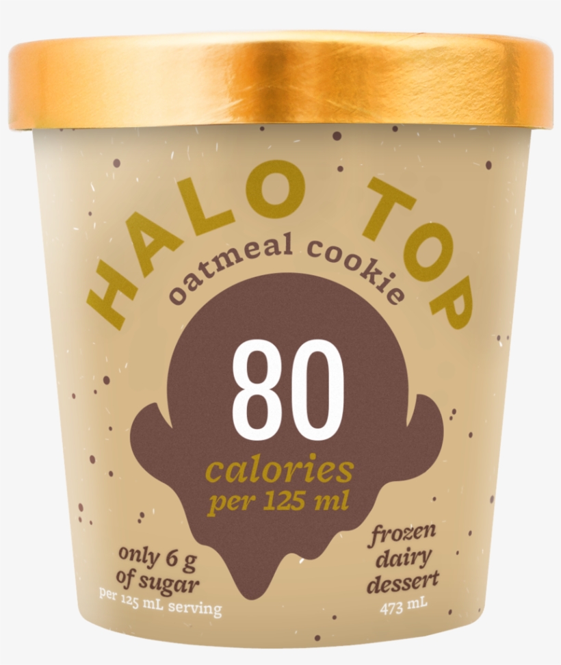 Ht18 Packshot Mock Oatmealcookie 011718cg - Halo Top Oatmeal Cookie, transparent png #4189715