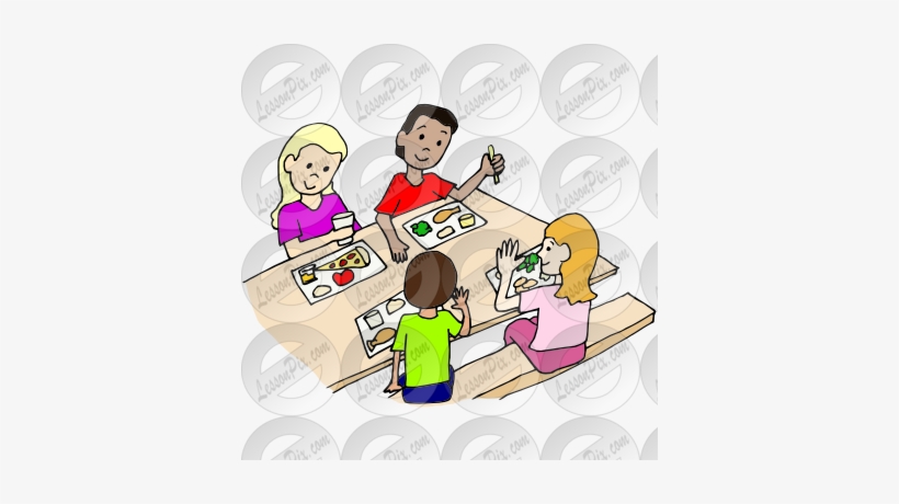 Lunch Table Picture For Classroom / Therapy Use - Lunch Table Clipart, transparent png #4189815