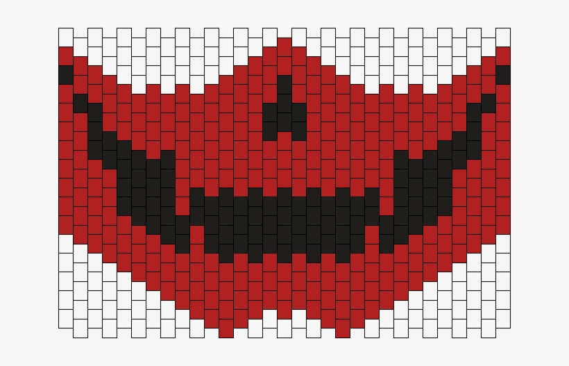 Red Skull Mask Kandi Pattern - Alton Towers, transparent png #4190189