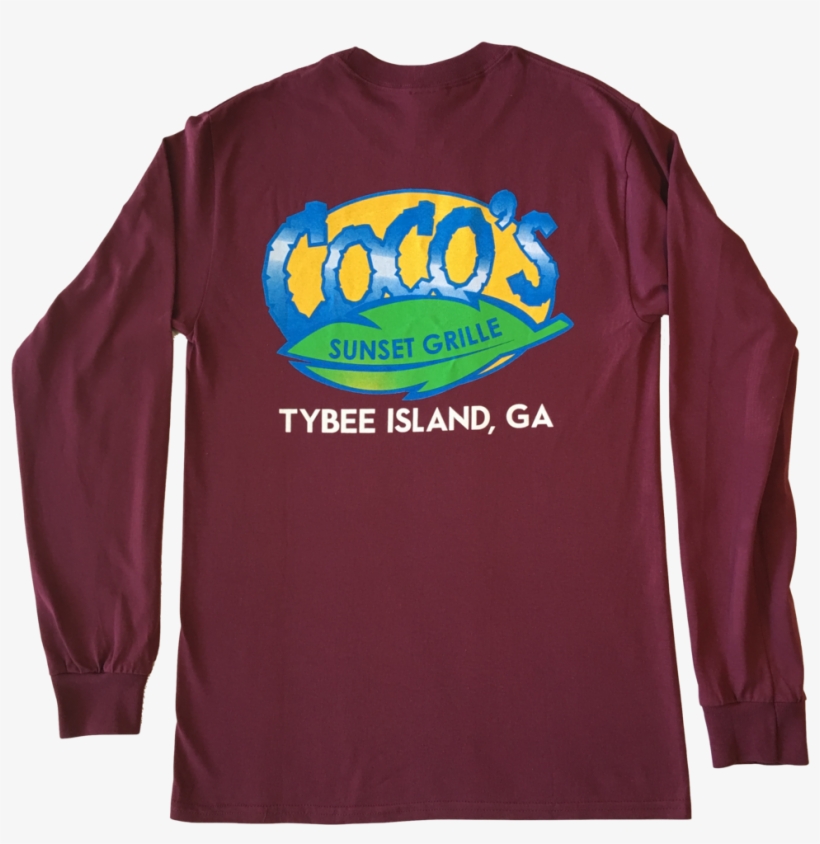 Logo Tshirt Ls Maroon Back, transparent png #4190512