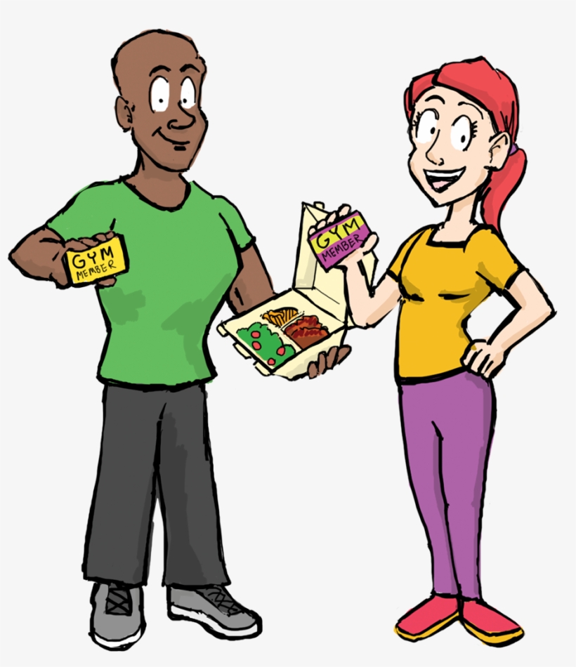 Gym People - Cartoon, transparent png #4190614