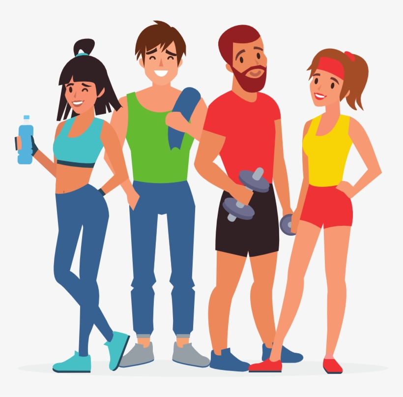 Fitness Team Cartoon, transparent png #4190822