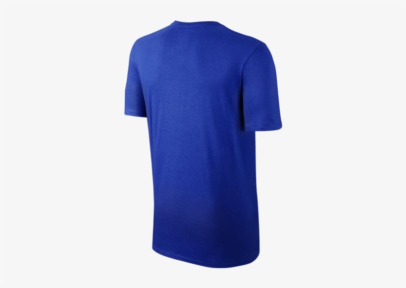 Nike V Neck T Shirt Embroidered Swoosh Royal Blue - Royal Blue V Neck Shirt Back, transparent png #4191042