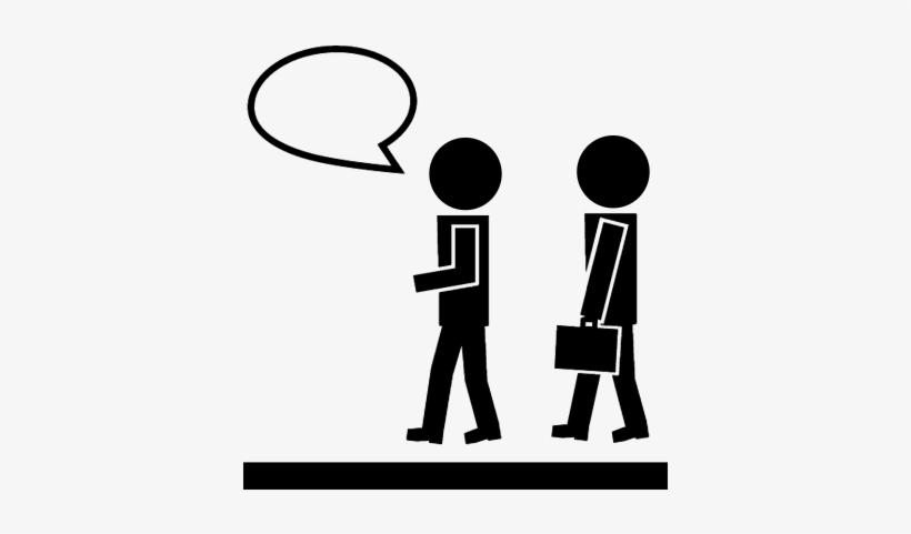 Two Man Walking One Talking And The Other With A Briefcase - Walking And Talking Icon, transparent png #4191570