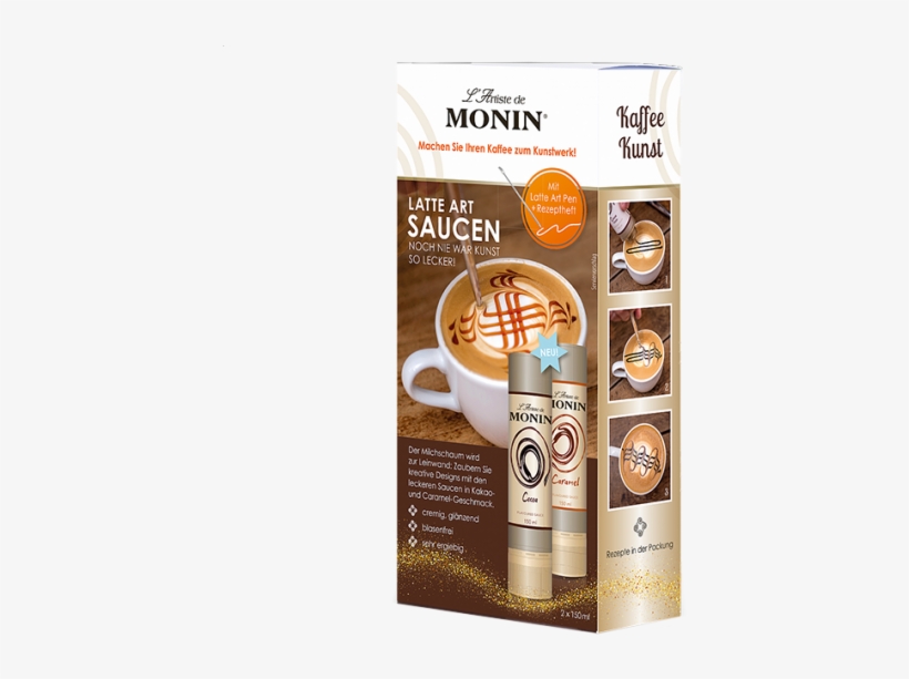 Monin L'artiste De Monin Latte Art Saucen Set 2 X 150 - Georges Monin Sas, transparent png #4191597