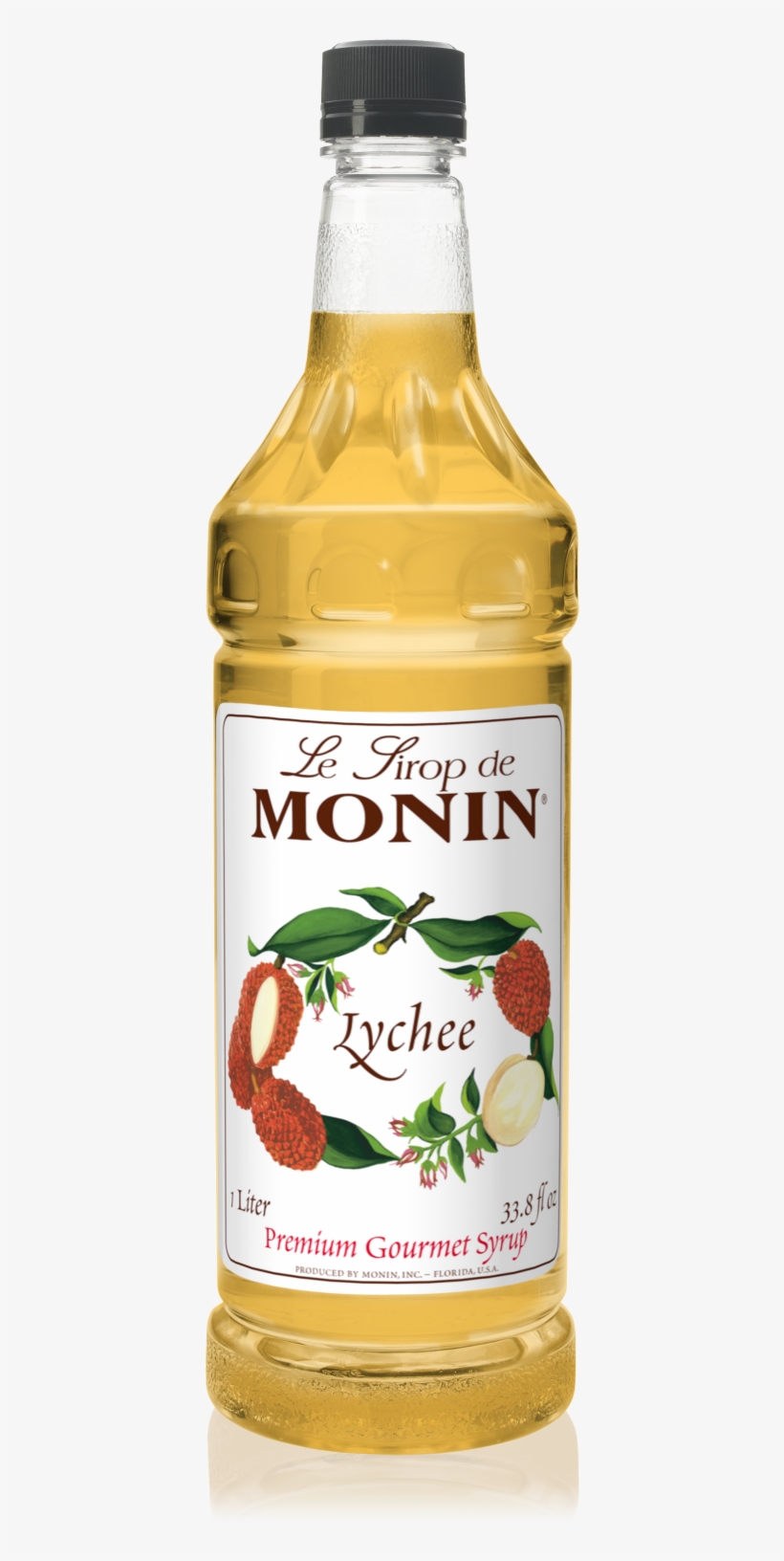 1l Lychee Syrup - Monin Vanilla Syrup 1l, transparent png #4191955