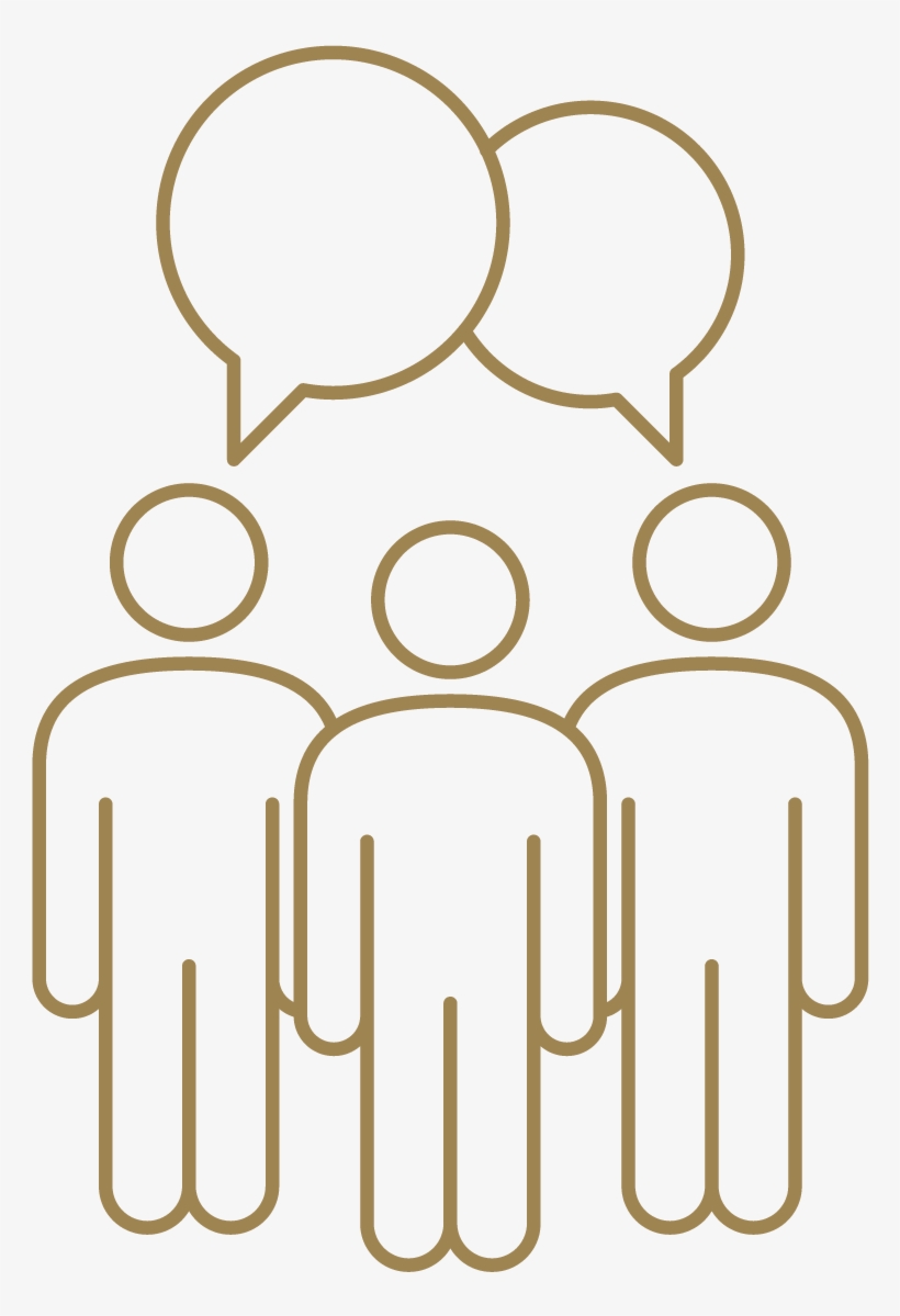 Icon Of A Group Of People Talking - Icon, transparent png #4192191