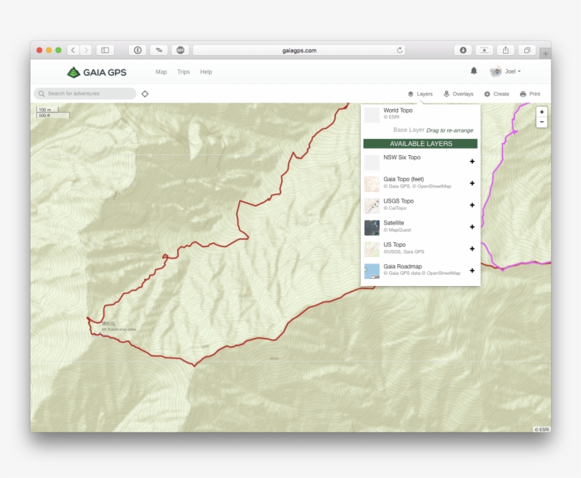 Adding Esri World Topo To Gaiagps - Map, transparent png #4192733
