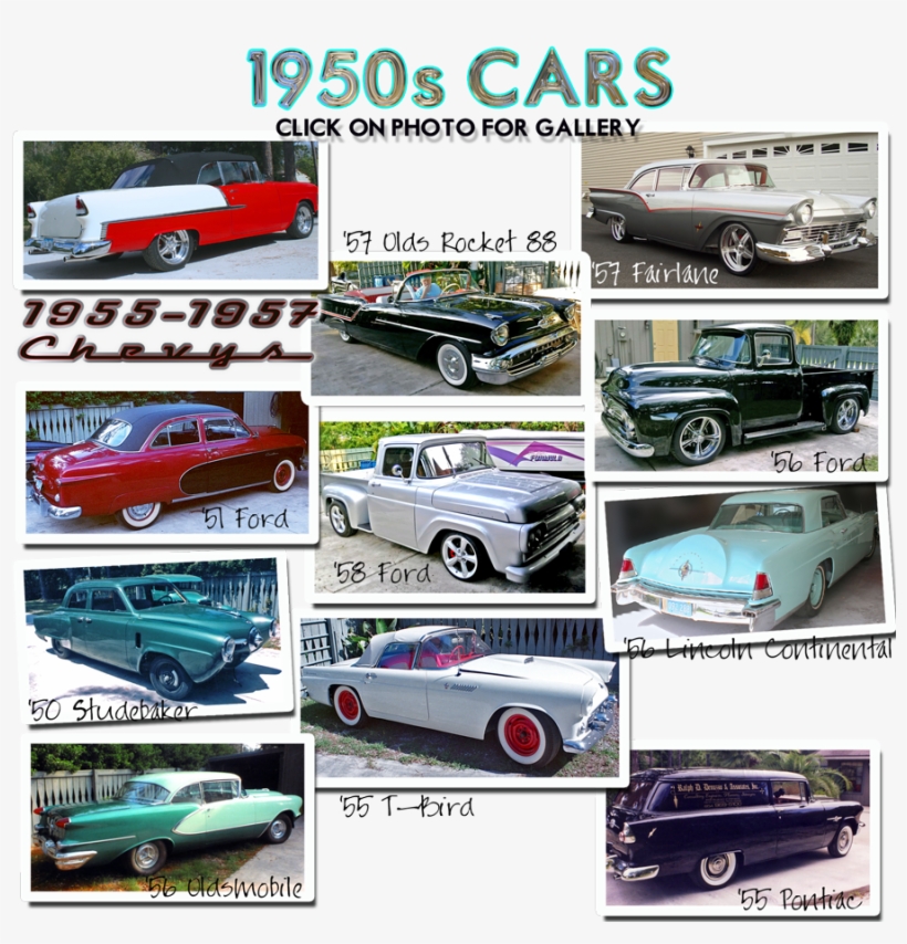 50's Cars - Cars Of The 1950s, transparent png #4193437