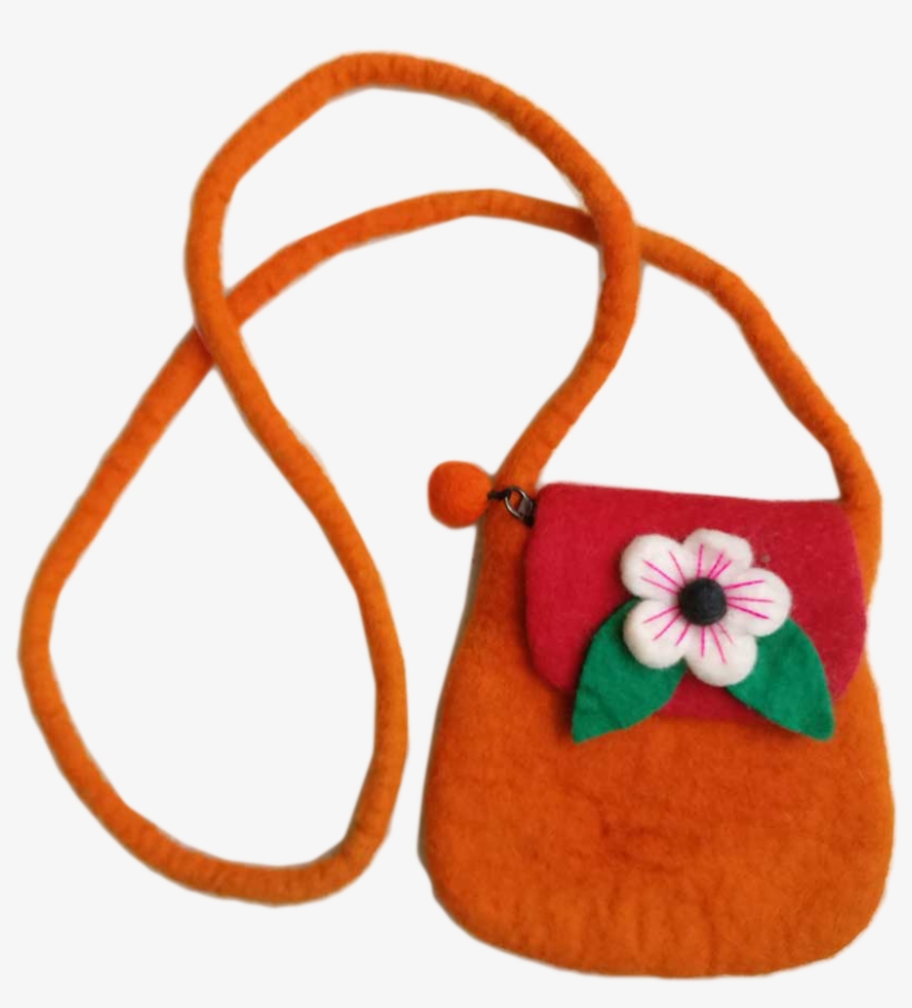 Orange Felt Bag - Felt Bag, transparent png #4193934