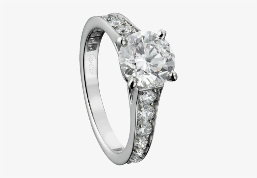 Anillos De Matrimonio Cartier Precio - Cartier Love Ring With One Solitaire, transparent png #4194086