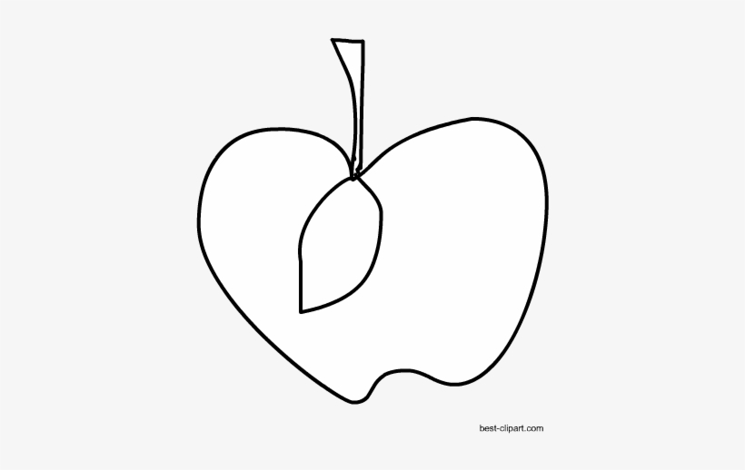 Black And White Apple Clip Art Free - Clip Art, transparent png #4194089