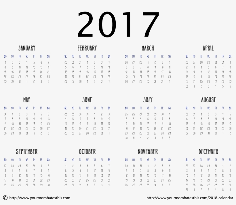 2017 Calendar Download - Number, transparent png #4194242