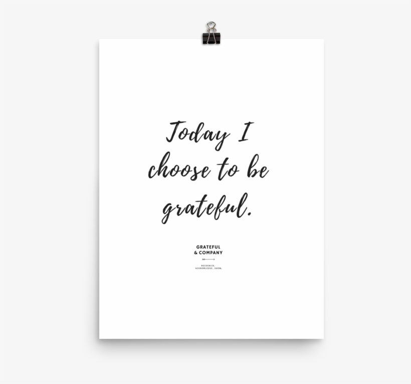Choose Gratitude Poster - Poster, transparent png #4194401