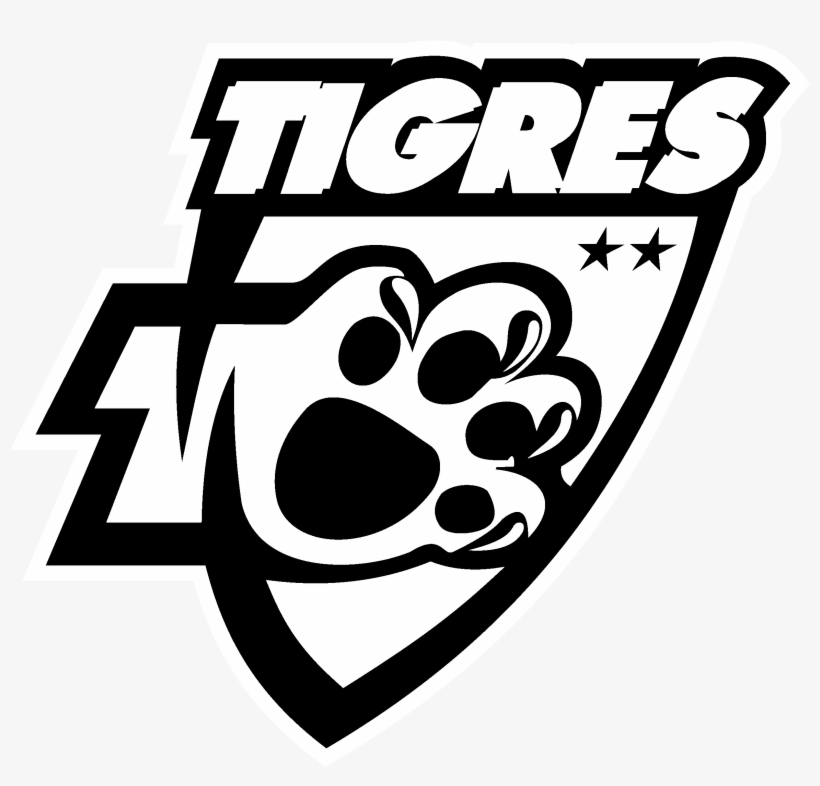 Tigres De La Uanl 2 Logo Black And White - Tigres Uanl Png, transparent png #4195406