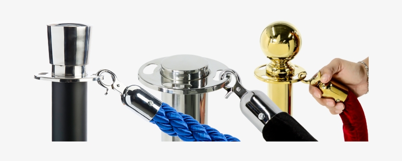 Post And Rope Stanchions - Displays2go D2g23593 Black Metal Crowd Stanchions 39, transparent png #4195653