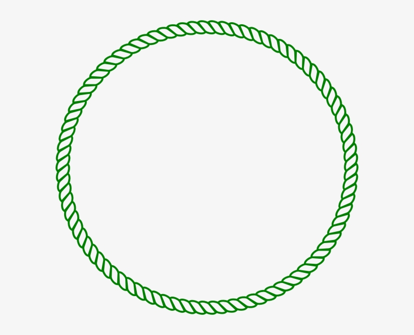 How To Set Use Rope-green Clipart - Frame Rope Circle Png, transparent png #4196369
