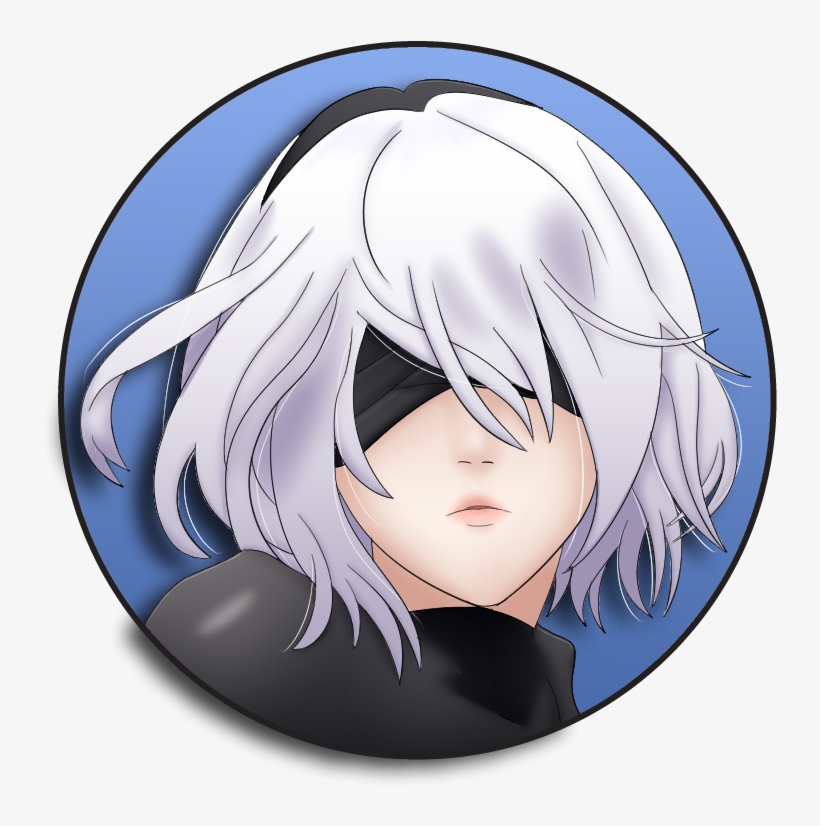 Home / Pin Back Buttons / Nier / 2b Pin Back Button - Anime Hair Pinned Back, transparent png #4196416